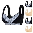 thumbnail image 1 of Hilenly Women's Plus Size Front Closure Bra Unpadded Wireless Support Minimizer Bra Comfortable Everyday Bra, 1 of 9