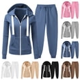 thumbnail image 1 of Hilenly Women’s Tracksuit Set 2 Piece Outfits Sweatsuit Slim Fit Zip Up Hoodie Jacket Sweatsuit and Sweatpants Jogger Lounge Set, 1 of 9