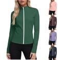 thumbnail image 1 of Hilenly Womens Plus Size Rash Guard Sun Protection Full Zip Lightweigh Jacket UV Protection Long Sleeve Hiking Shirts, 1 of 8