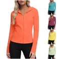 thumbnail image 1 of Hilenly Womens Plus Size Sun Protection Jacket Lightweight Zip Up Hoodie Shirt UPF 50 Long Sleeve Rash Guard Hiking Shirts, 1 of 8