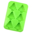 thumbnail image 1 of Hilingoto 3D Christmas Tree Silicone Mold Non-Stick Candy Cake Jelly Baking Pan, 6-Cavity Christmas Tree Shaped Mold for Diy Chocolate and Cake, 1 of 5