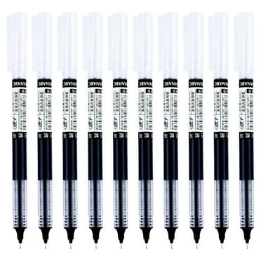 Hilingoto 60Ml 10Pc Straight Liquid Quick-Drying Ballpoint Pen 0.5Mm Needle Head Neutral Pen Exam Carbon Pen Business Signature Pen, Pen Promotional Sales, Office Stationery