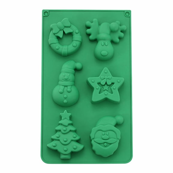 Hilingoto Christmas Silicone Mold Set, Santa, Tree, and Snowman Shapes for Baking, Candy, and Soap Making