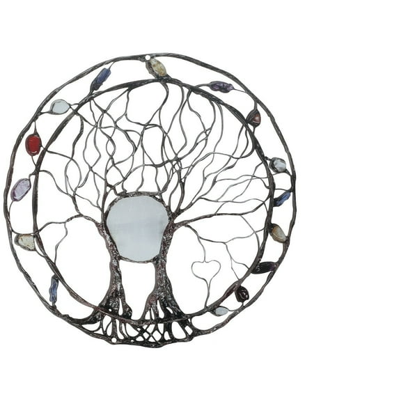 Hilingoto Circle of Life Metal Tree Wall Art Decor Clearance! Tree of Life Decorative Wall Hanging Artwork Tree of Life Wall Art Wonderful Rustic Sculpture for Wall Home Decor 9.8 In.