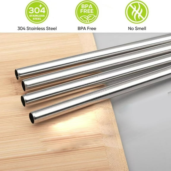 Hilingoto Clearance 2 Cleaning Brushes Plus 4 Straws Set, Metal Replacement for Water Bottle 24 Oz 32 Oz Reusable Stainless Compatible With Water Bottle 4 Pcs Christmas Clearance