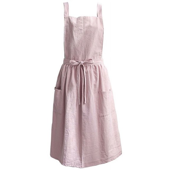 Hilingoto Clearance! Apron Sleeve, Home Kitchen Cotton Apron Suspender Pinafore for Cafe Florist, 1 X Apron