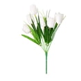 thumbnail image 1 of Hilingoto Clearance Artificial Flowers Artificial Flowers 1Pc 6 Fork 6 Heads Simulation Tulips Artificial Silk Flowers White, 1 of 7