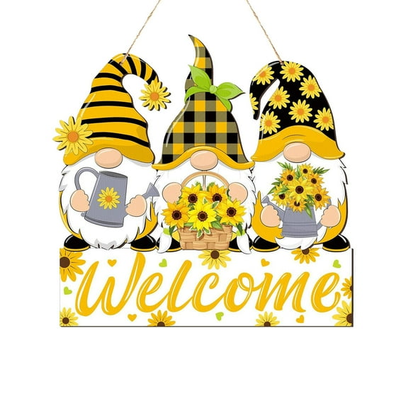 Hilingoto Doorplate Decoration Clearance! Happy Door Signs Plaque Wooden Hanging Door Signs Decorate Front Door Flowers Spring Wall Hangings Decorate Rustic Decor for Spring Parties Indoors Outdoors