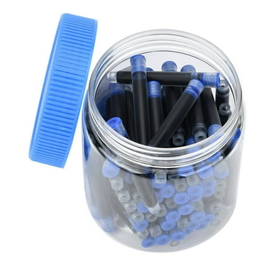 Hilingoto Clearance Jinhao 80Pcs Fountain Pen ink Cartridge Refills Black and Blue 35ml Pen Blue
