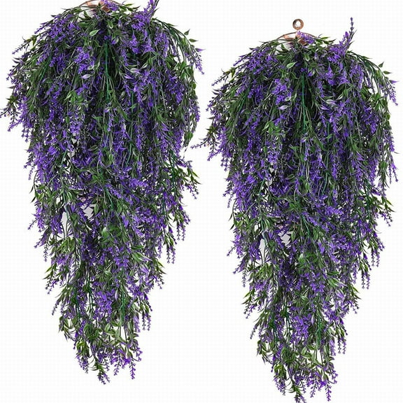 Hilingoto Clearance! Rattan Lavender Wall Hanging Purple Hanging Plants Artificial Lavender Plants Hanging Vines Artificial Hanging Flowers for Spring Decor Home Garden Wedding Decor