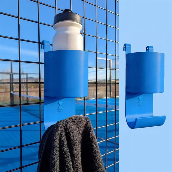 Hilingoto Fence Hook for Pickleball Baseball Tennis, Buddy, Hanger Storage for Water Bottles, Backpacks, Sports Bags (Blue)