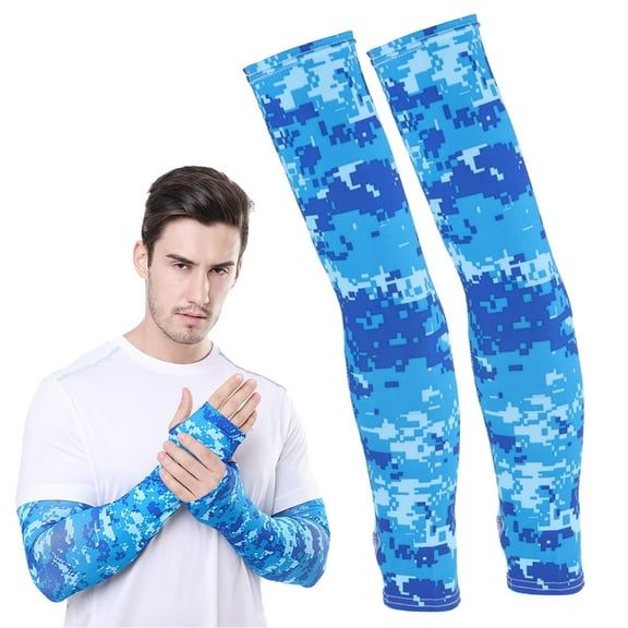 Hilingoto Fingerless Cycling Sun Protection Sleeves* Sun Arm Sleeves 50 Sports Compression Sleeves For Men & Women Basketball Running Football Cycling* a Pair Of Sleevesclearance