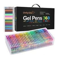 Hilingoto Gel Pen, 0.7 mm, Multi-colors Ink, 48 Piece