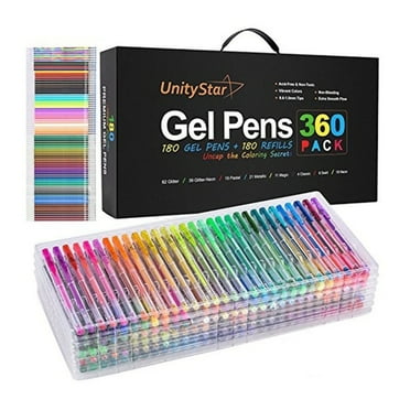 Hilingoto Gel Pen, 0.7 mm, Multi-colors Ink, 48 Piece