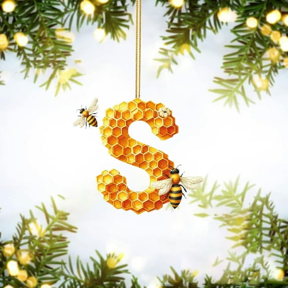 Hilingoto Household Pendantclearance! Cute Be E Cartoon 2D Acrylic Pendant Jewelry Cute Honeycomb Pendant Acrylic Pendant Gift Pendant with Tied Rope Pendant Beads for Entrance Bedroom, A Pendant