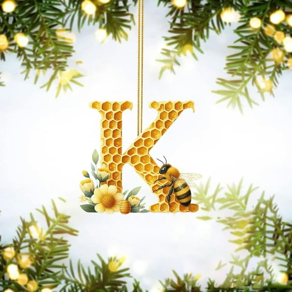 Hilingoto Household Pendantclearance! Cute Be E Cartoon 2D Acrylic Pendant Jewelry Cute Honeycomb Pendant Acrylic Pendant Gift Pendant with Tied Rope Pendant Beads for Entrance Bedroom, A Pendant