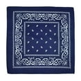 thumbnail image 1 of Hilingoto (Navy) Polyester Paisley Cashmere Square Scarf, Household rags Multi Purpose Cowboy Polyester Headbands 22x22 Inch Christmas clearance, 1 of 4