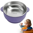 thumbnail image 1 of Hilingoto* Pack Of 4 2 in 1 Anti Scald Baby Bowls with Suction Cup Stainless Porridge Bowl Baby Stainless with Removable Silicone Sleeve Leak Proof For Small Childre* Clearance, 1 of 9
