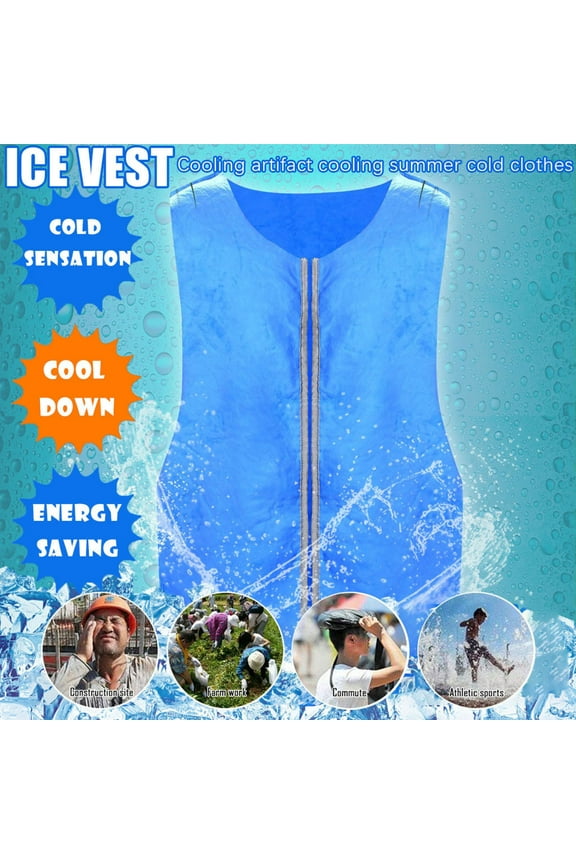 Rack, Kitchen High Temperature Cooling Zipper Ice Vest High Cooling Artifact, Artifact Temperature Vest Summer Zipper Summer Cool Ice Unisex High Kitchen，Dining & Bar 12.2X8.7X0.4Inch