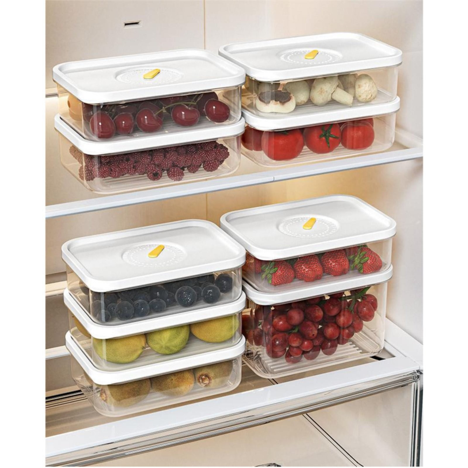 Hilingoto Refrigerator Fresh Storage Box Small Short 370ml, Storage ...