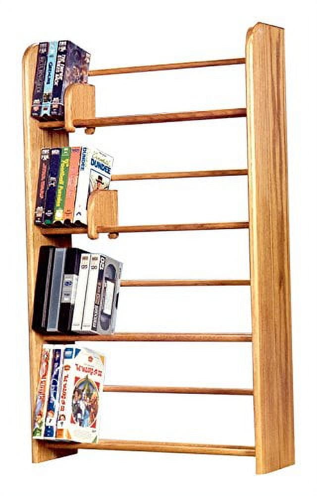 Hill 05 Series Dowel Style /VHS Storage Rack 405 Rack 37" Real Oak