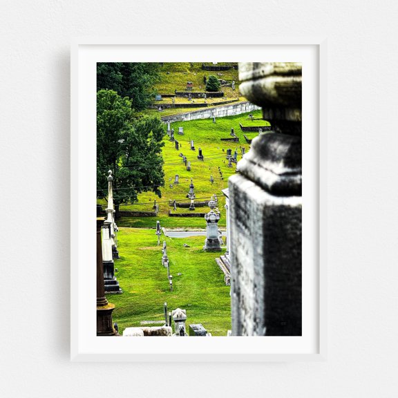 On a Hill in the Berkshires 02 - North Adams Massachusetts Photography Gothic Moody Landscape Spooky Mystical Abandoned White Framed Wall Art Print 5 x 7 inches