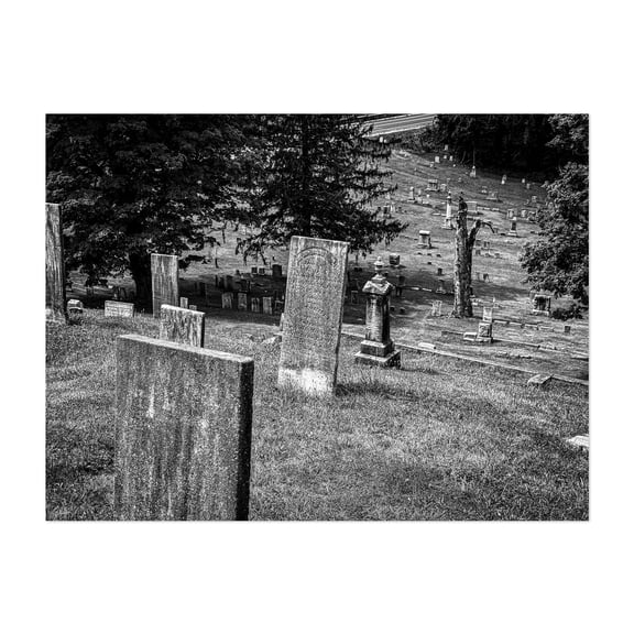 On a Hill in the Berkshires 04 - North Adams Massachusetts Photography Black and White Creepy Abandoned Gothic Spooky Moody Unframed Wall Art Print 9 x 12 inches