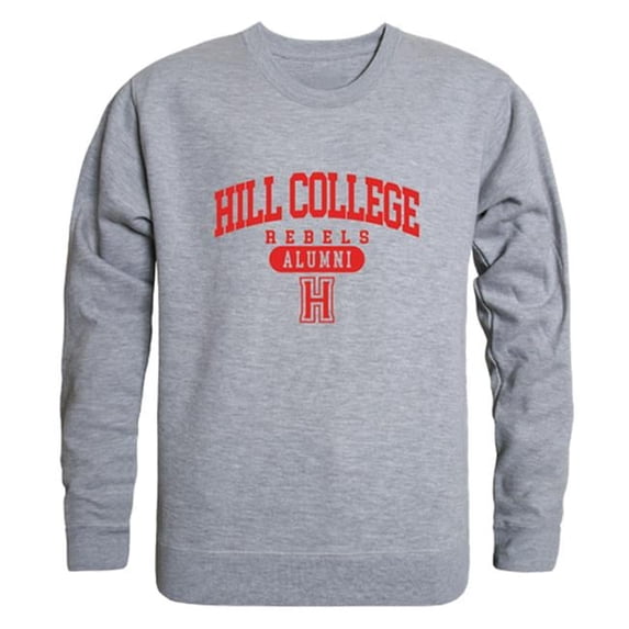 Hill College Rebels Alumni Fleece Sweatshirt, Heather Grey - Extra Large