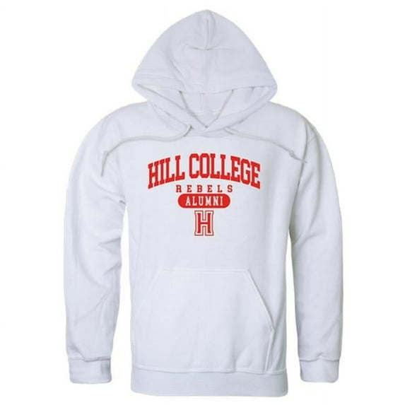 Hill College Rebels Alumni Hoodie, White - Medium