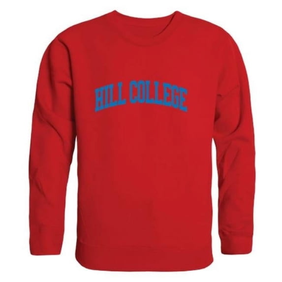 Hill College Rebels Arch Crewneck Sweatshirt, Red - Large