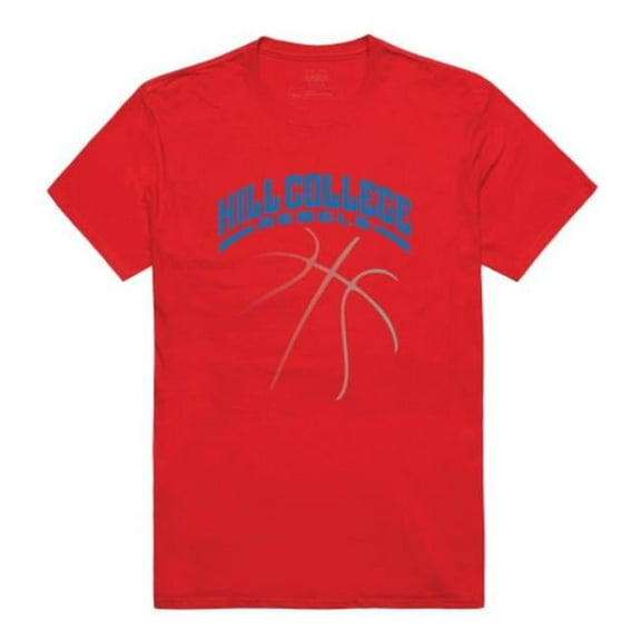 Hill College Rebels College Basketball T-Shirt, Red - Large