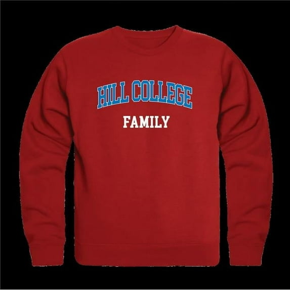 Hill College Rebels Family Crewneck Sweatshirt, Red - Extra Large