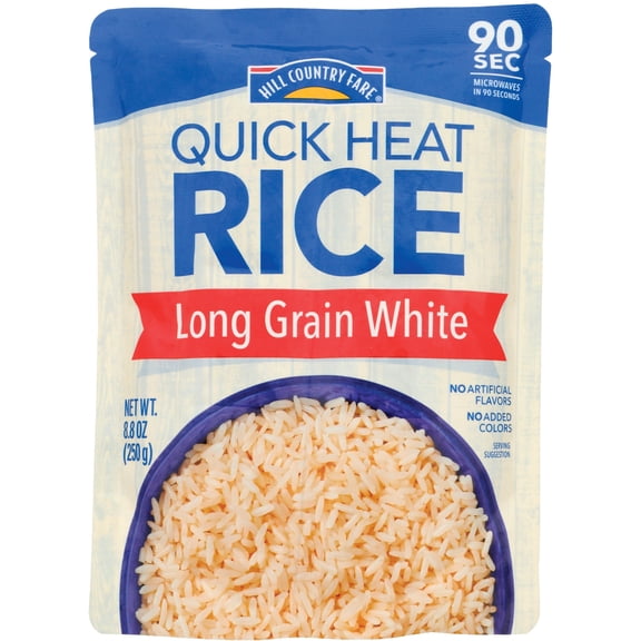 Hill Country Fare Quick Heat Long Grain White Rice - 8.8 oz Packaging may vary