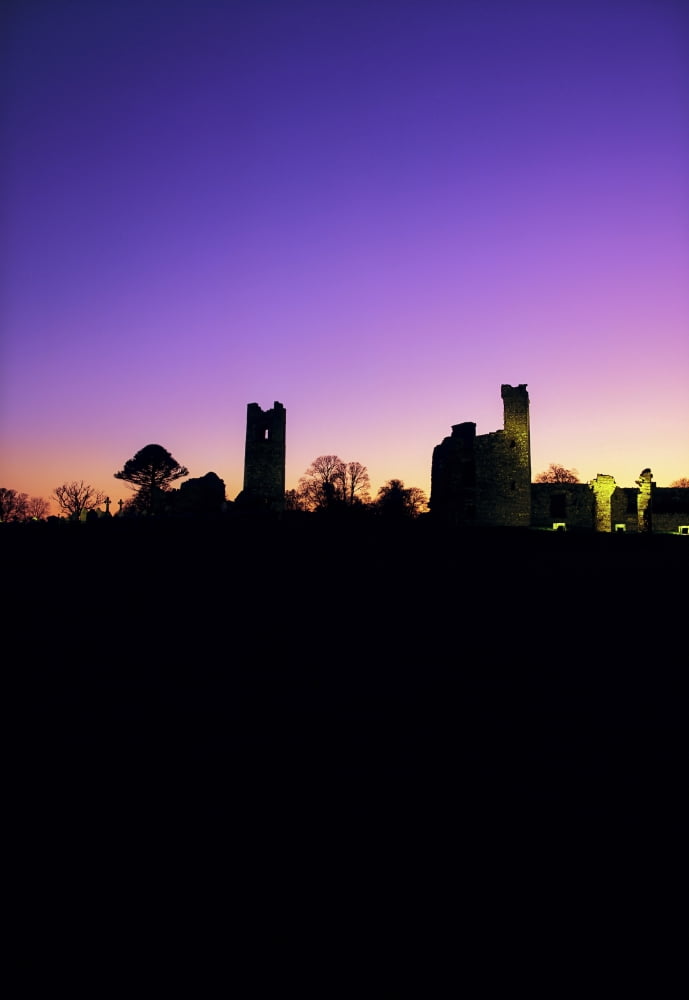 Hill Of Slane Co Meath Ireland Monastery And Place Where St Patrick Lit The First Paschal Fire Canvas Art - The Irish Image Collection Design Pics (12 x 18)