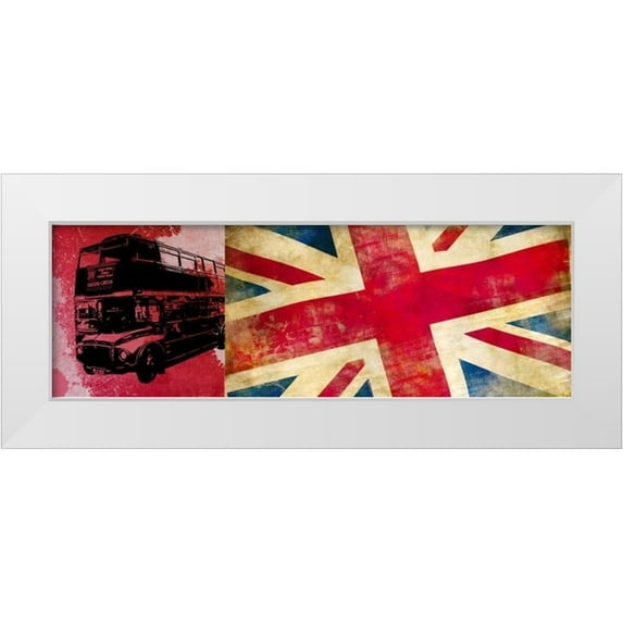 Hill, Steven 32x13 White Modern Wood Framed Museum Art Print Titled - On the Road London