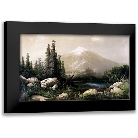 Hill, Thomas 18x12 Black Modern Framed Museum Art Print Titled - Mount Shasta, California