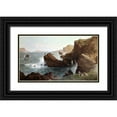 thumbnail image 1 of Hill, Thomas 32x20 Black Ornate Wood Framed with Double Matting Museum Art Print Titled - Picnic By The Sea, 1 of 4