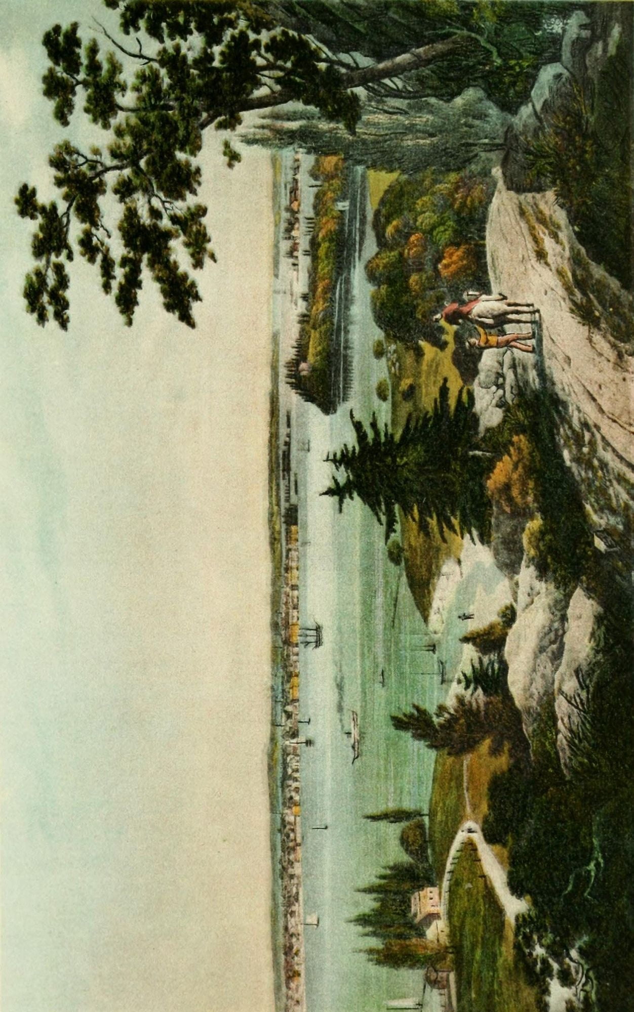 Hill Valentines manual of old New York 1919 New York from Weehawken 1825 Canvas Art - (18 x 24)