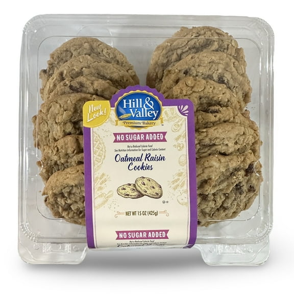 Hill & Valley Sugar Free Oatmeal Raisin Cookies | 15 Ounce | 2-Pack