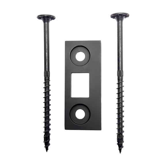 Steel Deadbolt Strike Plate by Hill and Lock (1.5" x 3.625" H, .250" W - Matte Black)