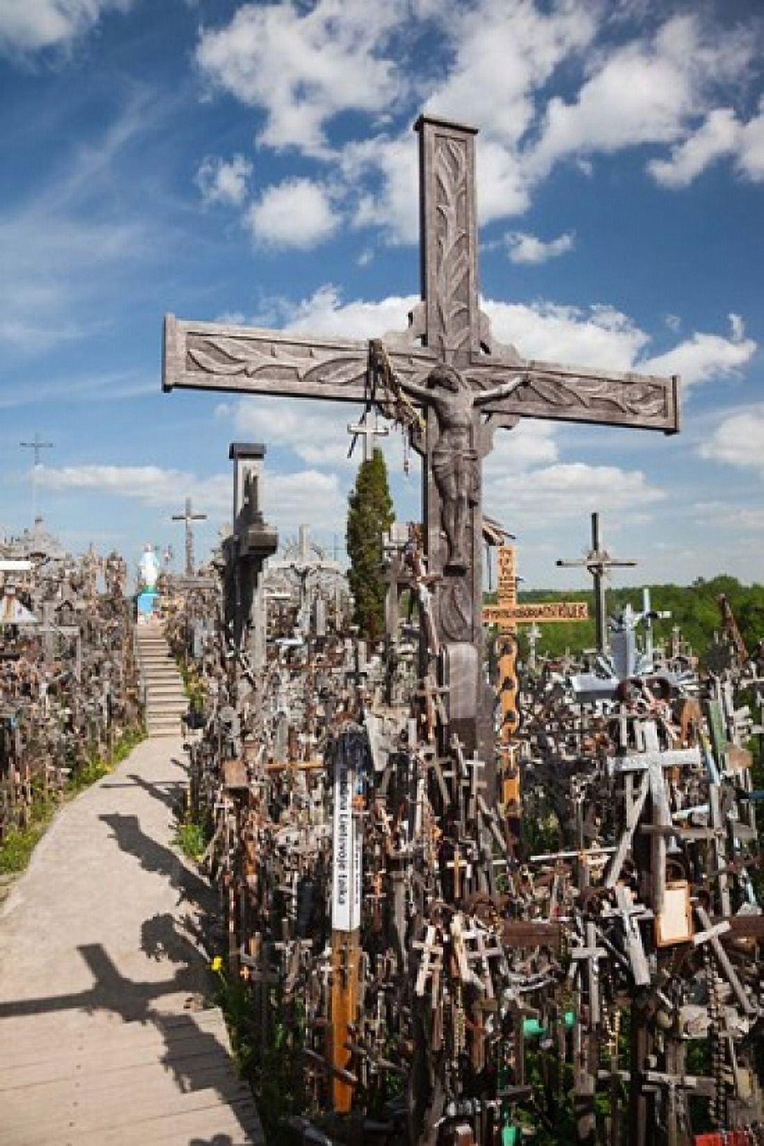 Hill of Crosses Siauliai Central Lithuania Lithuania II Canvas Art - Walter Bibikow DanitaDelimont (23 x 35)