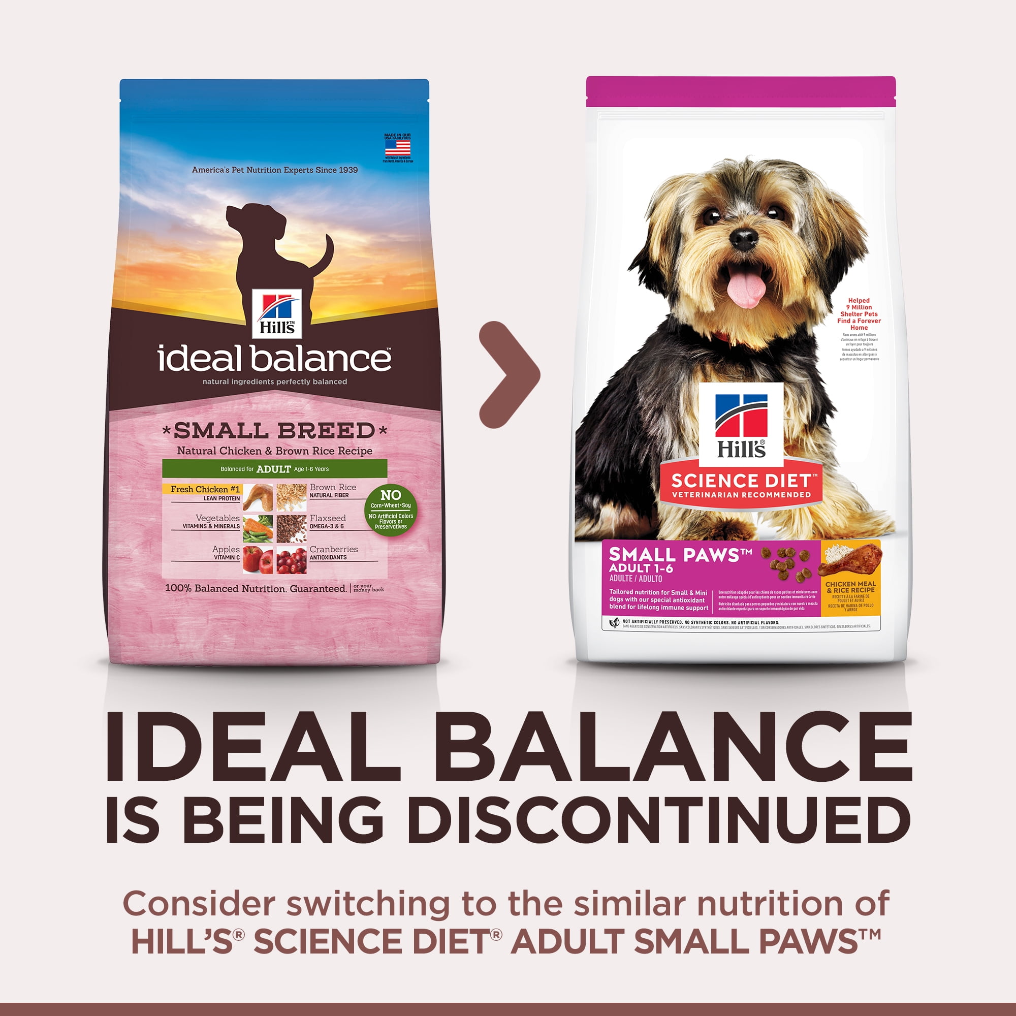Hill s Ideal Balance Adult Small Breed Natural Chicken Brown Rice Recipe Dry Dog Food 15 lb bag Walmart