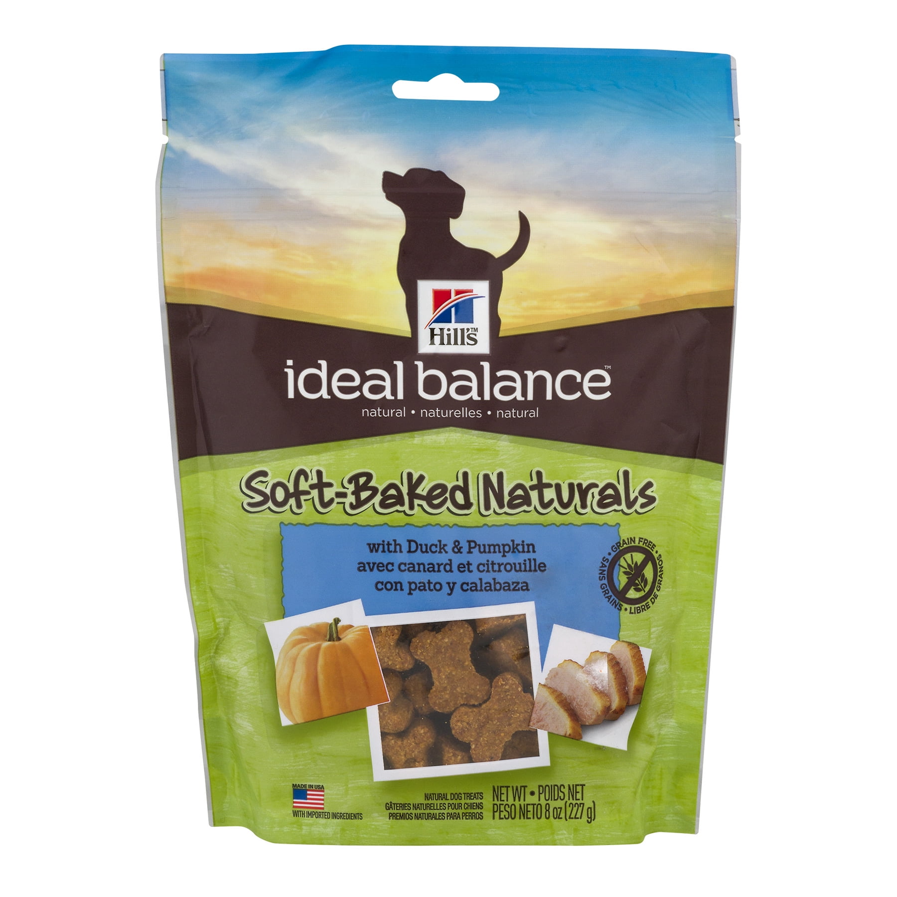 Hill s Ideal Balance Soft Baked Naturals with Duck Pumpkin Dog Treats 8 oz bag
