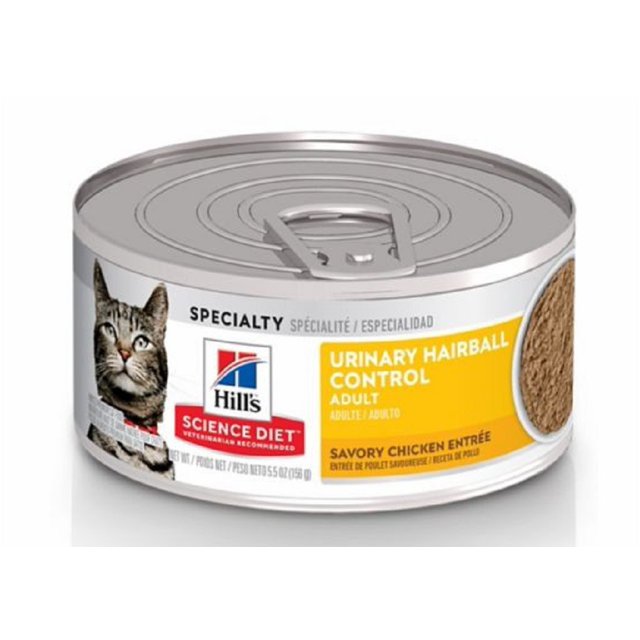 Hill's Science Diet 10641 Urinary & Hairball 1 Single Can 5.5 oz. Wet Cat Food