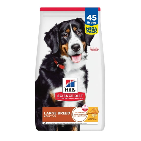 Hill's Science Diet Large Breed Chicken & Barley Dry Dog Food, 45lb Bag