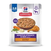Hill's Science Diet Adult Sensitive Stomach & Sensitive Skin Chicken & Rice Stew Wet Dog Food, 2.8 oz., Case of 24