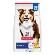 Hills Science Diet Chicken, Barley & Brown Rice Dry Dog Food for 7+ Senior Dogs, 33lb Bag