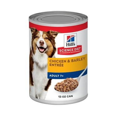 Hill's Science Diet Chicken & Barley Wet Dog Food for 7+ Senior Dogs, 13oz Can 12pk