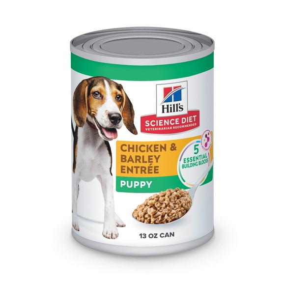 Hill's Science Diet Chicken & Barley Wet Dog Food for Puppies, 13oz Can 12pk