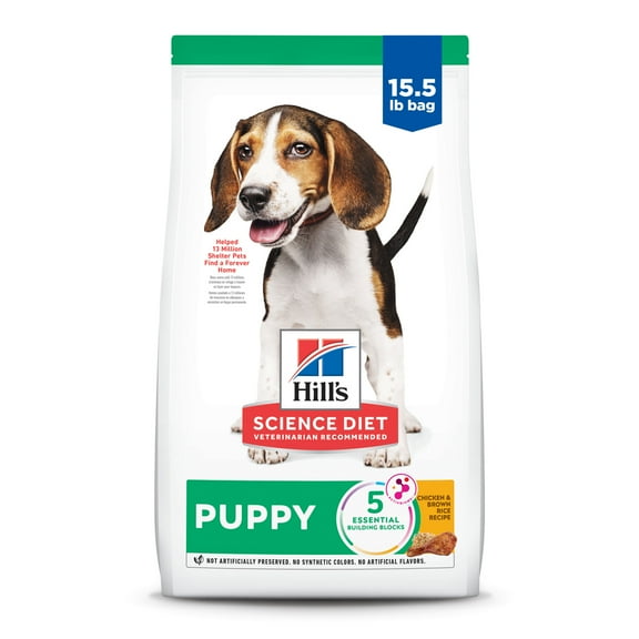 Hill's Science Diet Chicken & Brown Rice Dry Dog Food for Puppies, 15.5lb Bag